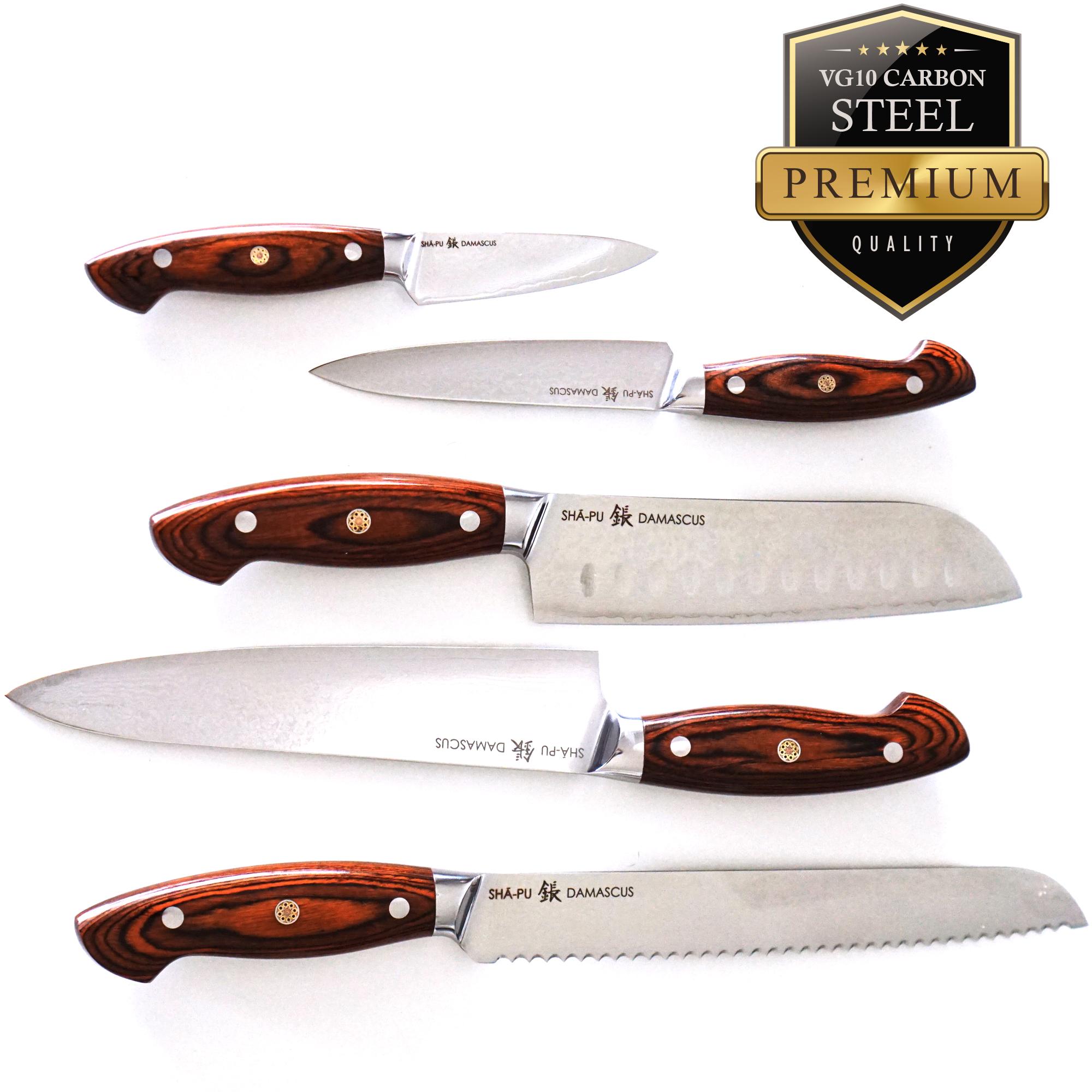 5-Piece Sapphire Kitchen Knife Set