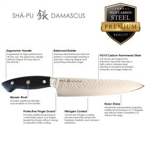 Sha-Pu-Hammered-Damascus-Black-Ergonomic-Handel